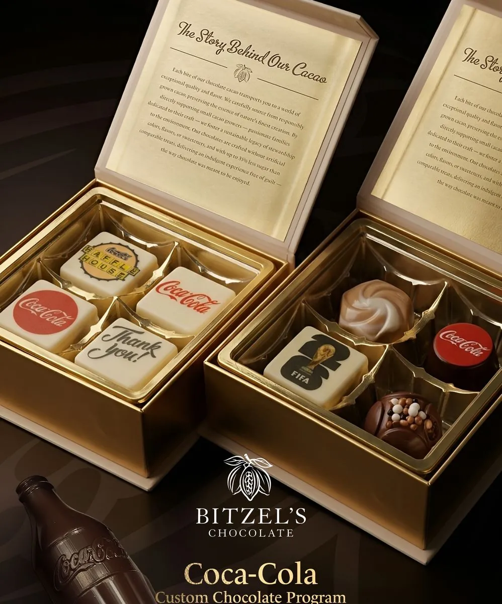 Bitzel's Chocolate sales collateral designed by ChessCraft Studio