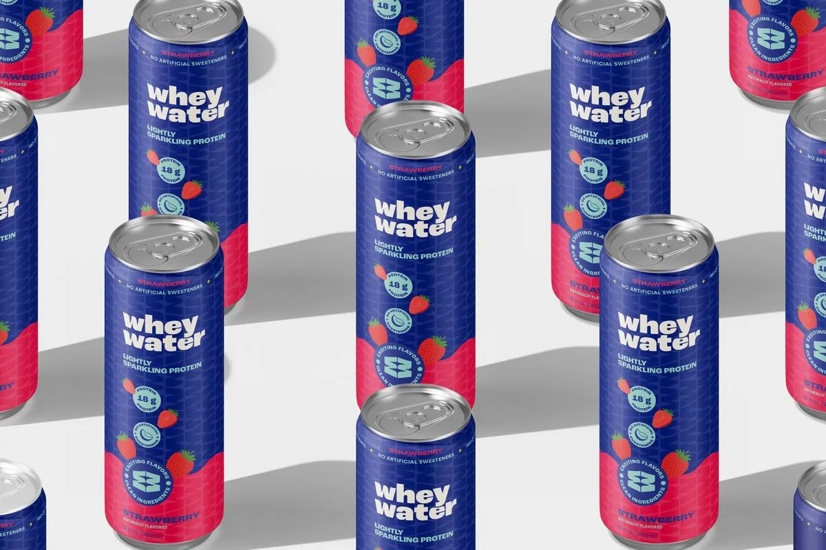 Whey Water packaging designed by ChessCraft Studio